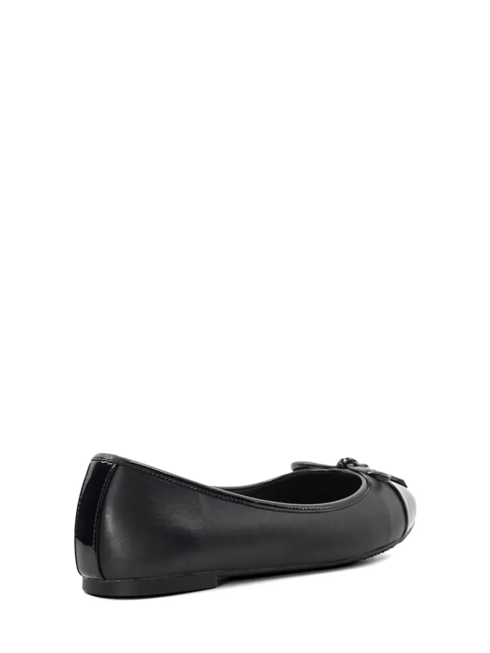 Dune London Black Wide Fit Hallo Charm Trim Ballet Flat Shoes