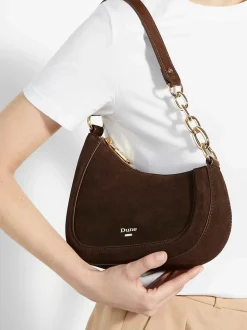Dune London Brown Direction Small Smart Scoop Shoulder Bag