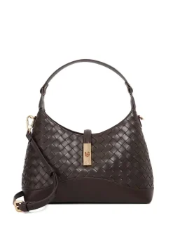 Dune London Brown Dorset Medium Turnlock Shoulder Bag