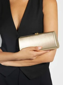 Dune London Gold Belinda Tear Drop Clutch
