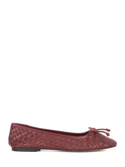 Dune London Red Heat Woven Ballerina Shoes