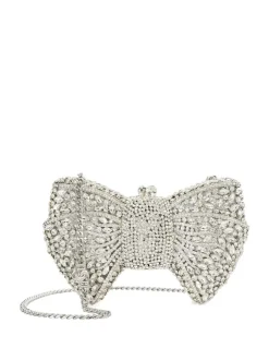 Dune London Silver Enchant Diamante Bow Bag