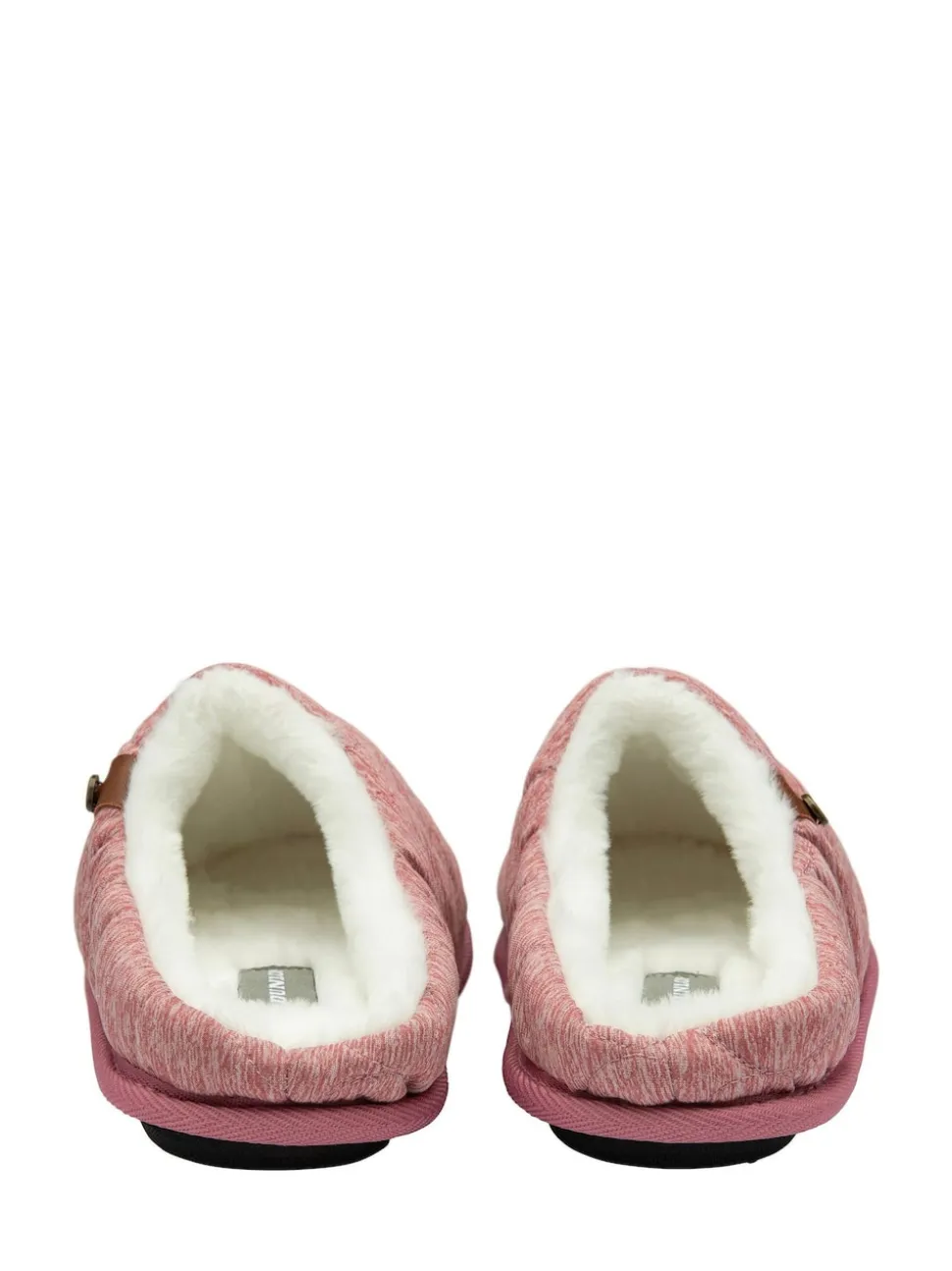 Dunlop Pink Ladies Closed Toe Quilted Mule Slippers
