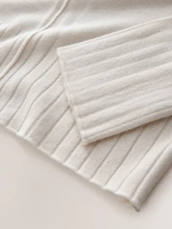 Ecru 100% Lambswool N.Premium Crew Neck Jumper
