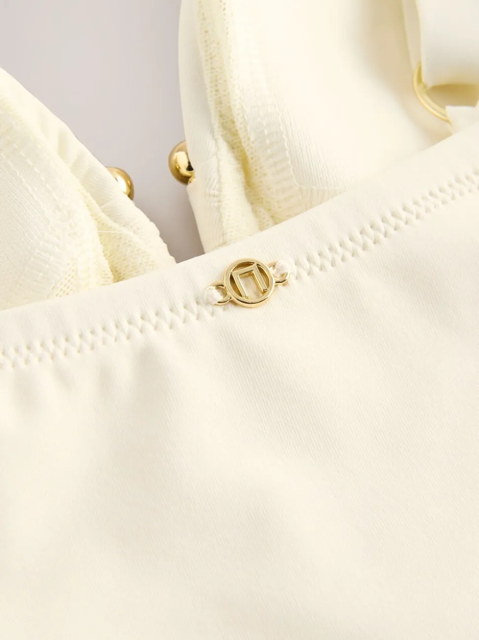 Ecru Cream Utrim Tummy Control Plunge Swimsuit