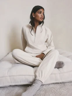 Ecru Fleece Joggers