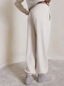 Ecru Fleece Joggers
