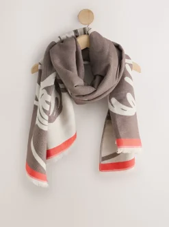 Ecru Hamish the Highland Cow Midweight Scarf