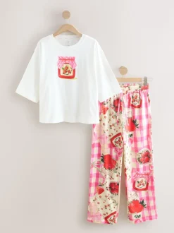 Ecru Jam Short Sleeve Pyjamas