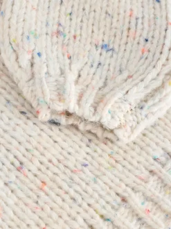 Ecru Neppy Soft Touch Chunky Knit Cardigan