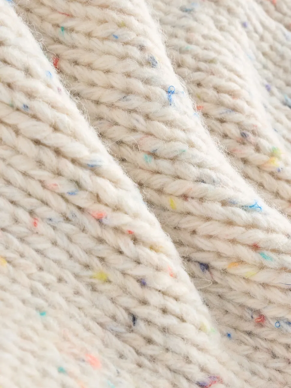 Ecru Neppy Soft Touch Chunky Knit Cardigan