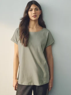 Ecru/Taupe/Brown/Blue/Yellow Cap Sleeve T-Shirts 5 Pack