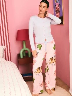 Eleanor Bowmer Pale Pink Howdy Cardigan Pyjamas