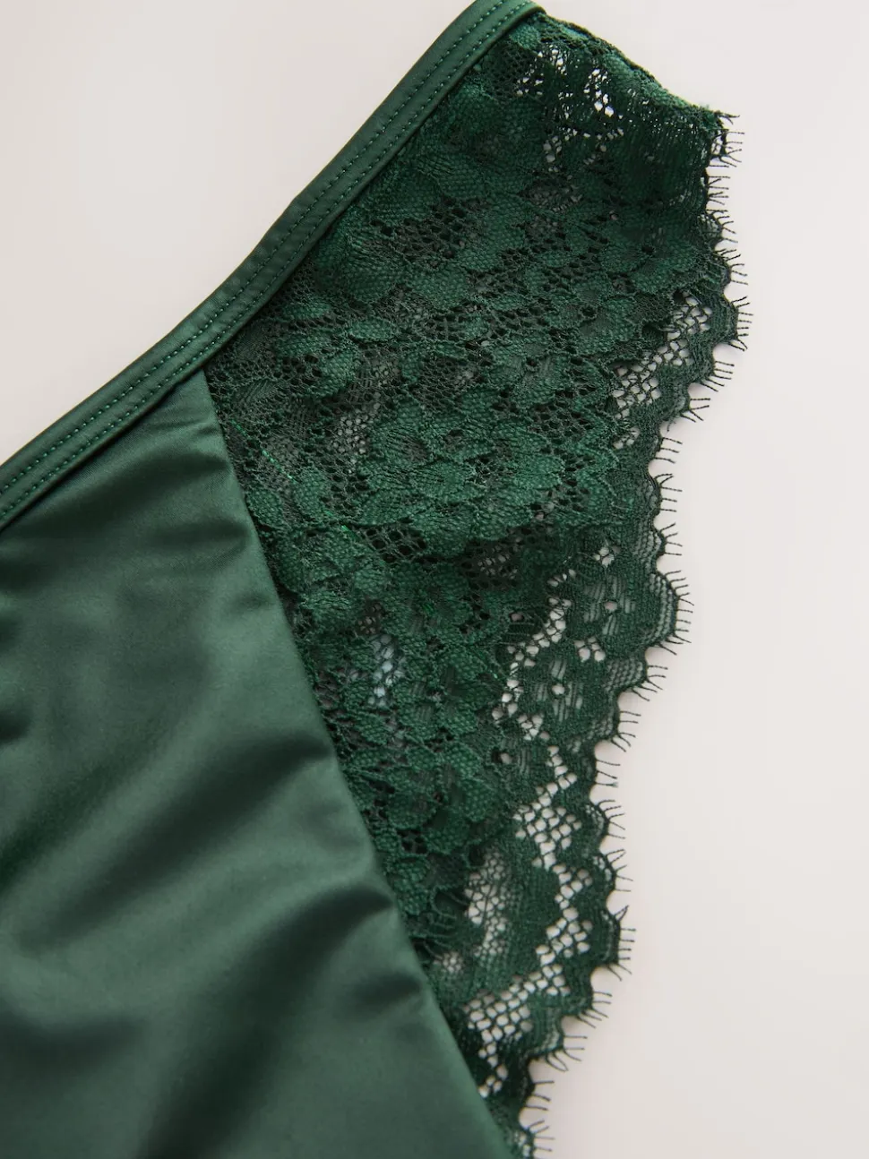 Emerald Green Lace Bow Back Knickers