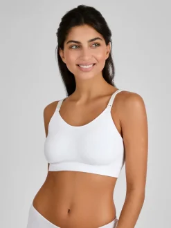 Emma Jane Black and White 2-Pack Cotton Seamless Nursing Bras