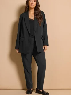 Evans Black Edge To Edge Blazer
