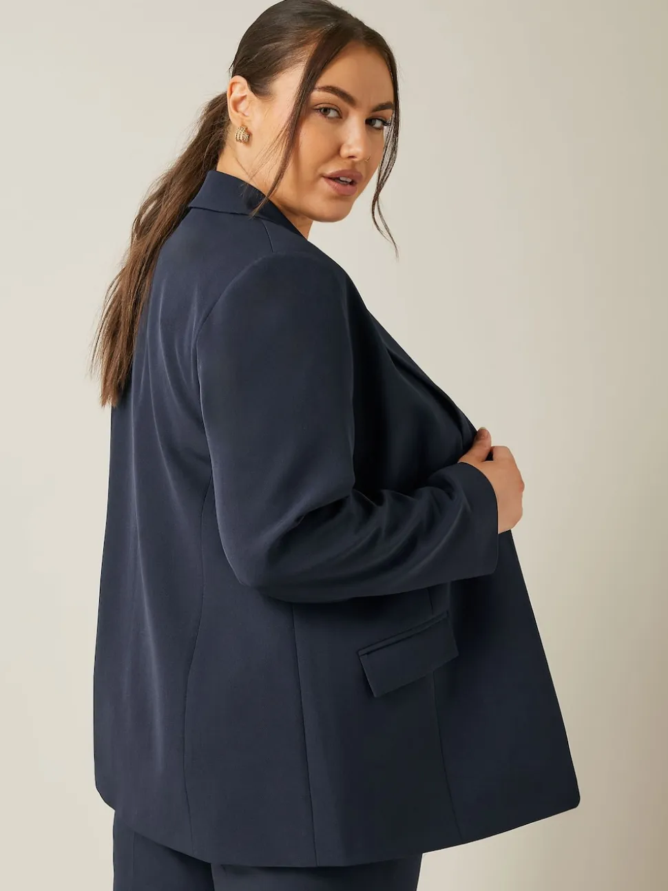 Evans Blue Edge To Edge Blazer