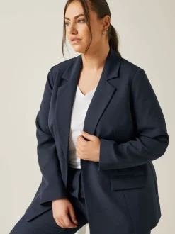 Evans Blue Edge To Edge Blazer