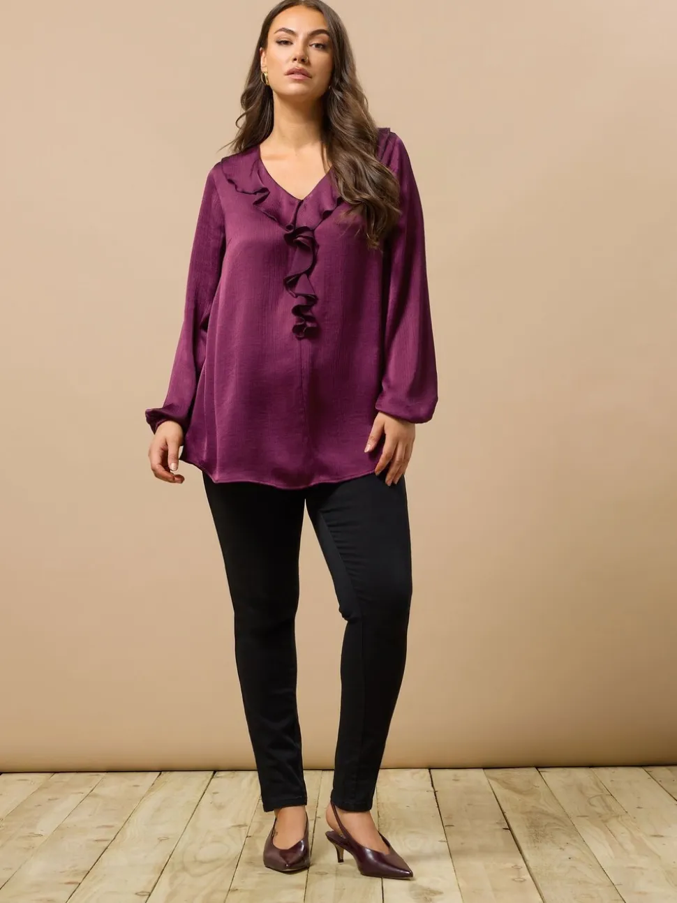 Evans Purple Frill Top