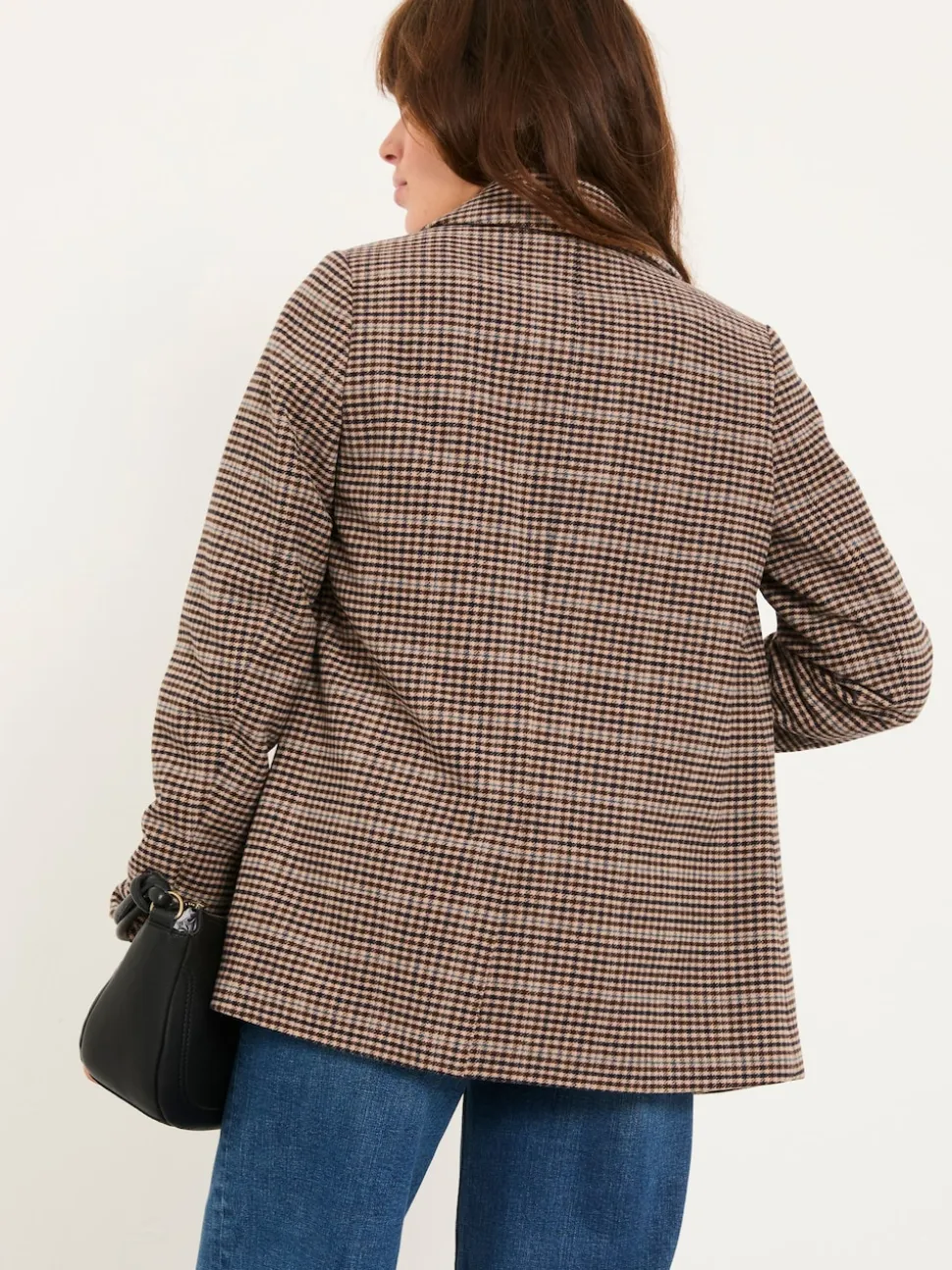 FatFace Alba Brown Check Blazer