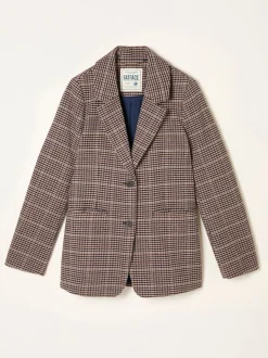 FatFace Alba Brown Check Blazer