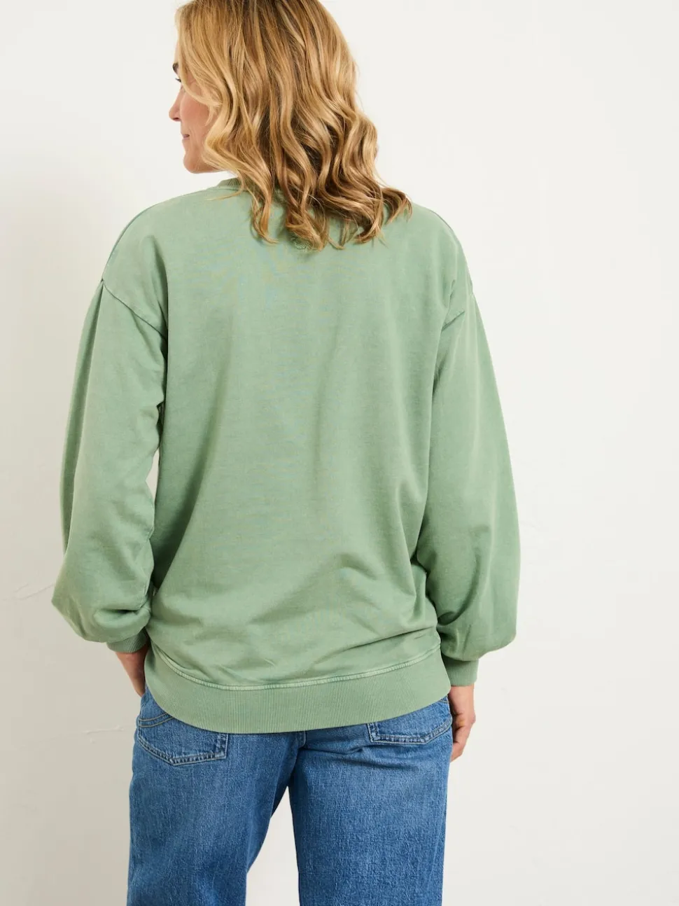 FatFace Alex Jade Green Floral Placement Crew Sweat