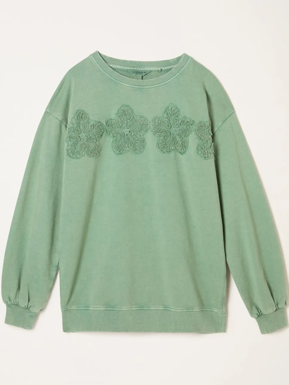 FatFace Alex Jade Green Floral Placement Crew Sweat