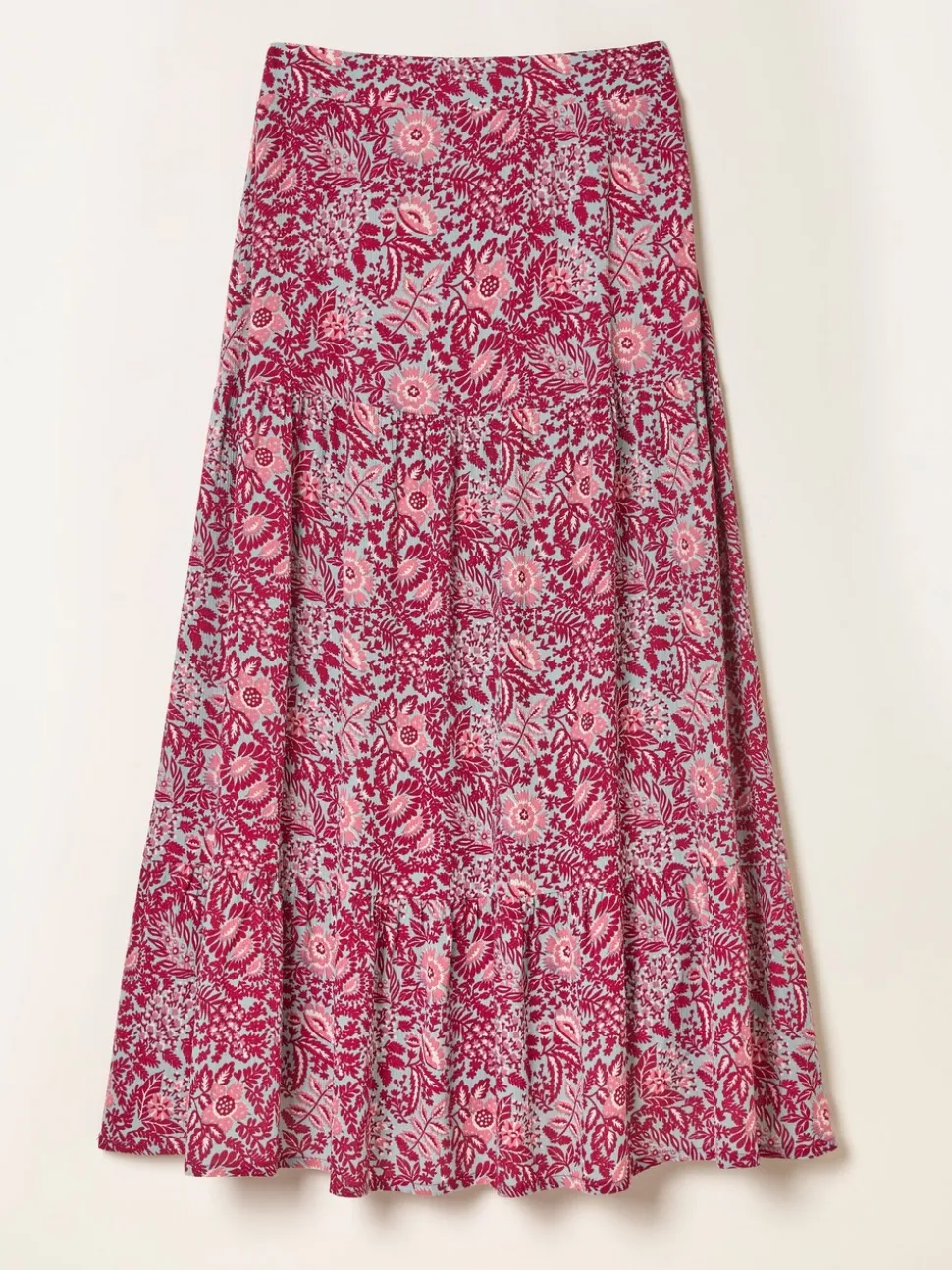 FatFace Anika Plum Purple Spriggy Ditsy Midi Skirt