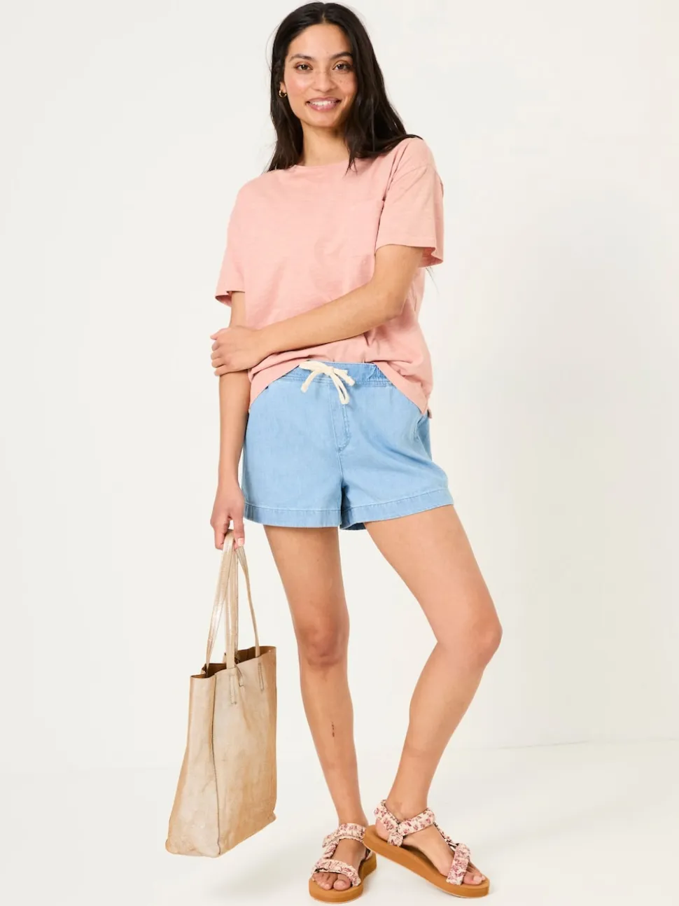 FatFace Ashby Light Vintage Blue Drawstring Shorts