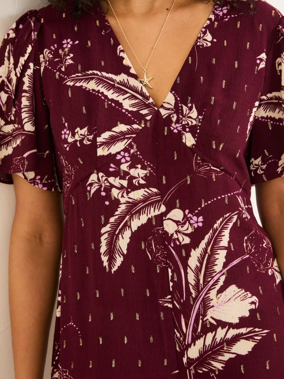 FatFace Azalea Claret Floral Print Jumpsuit