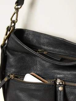 FatFace Bella Black Zip Detail Bag