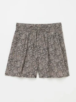 FatFace Black Leaf Dot Flippy Shorts