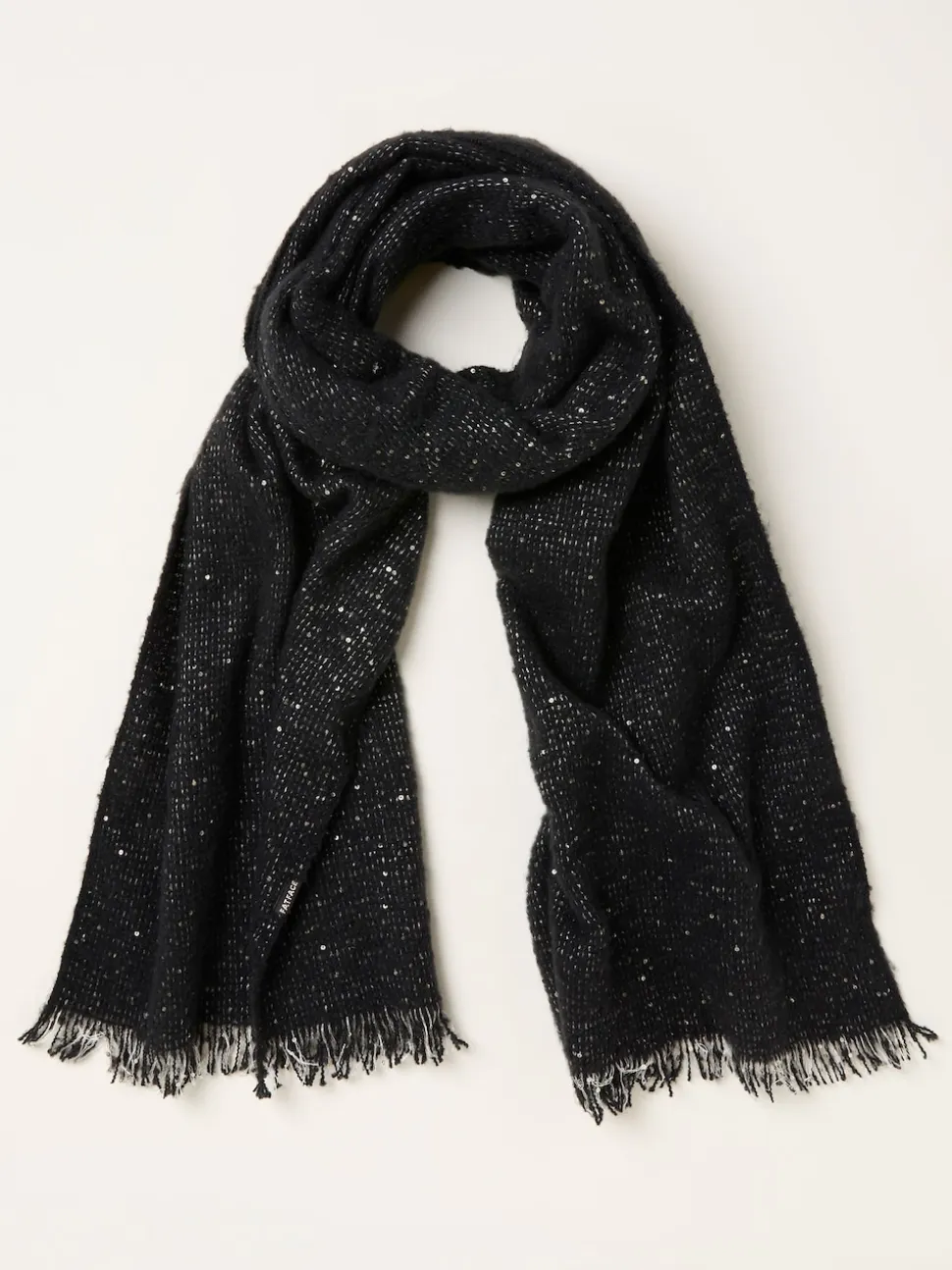 FatFace Black Sparkle Scarf