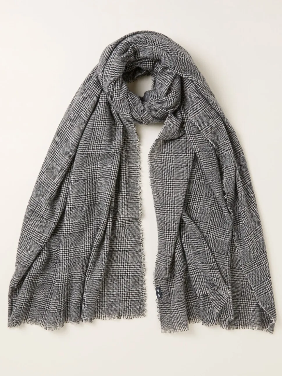 FatFace Black Tweed Scarf
