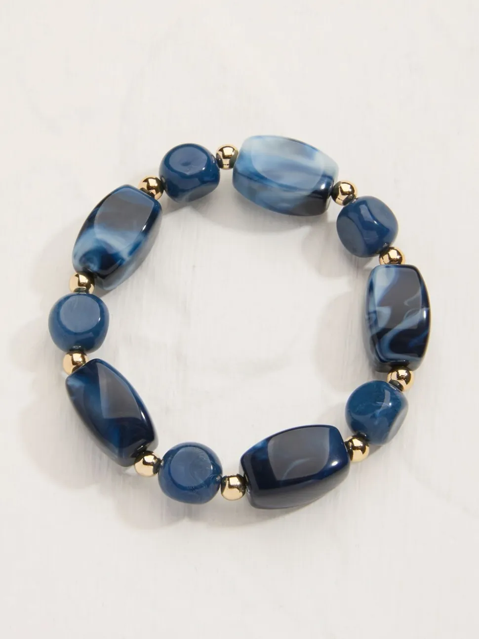 FatFace Blue Beaded Stretch Bracelet