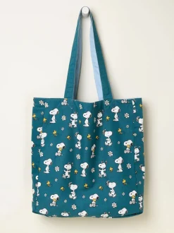 FatFace Blue Heart Snoopy Reversible Tote Bag