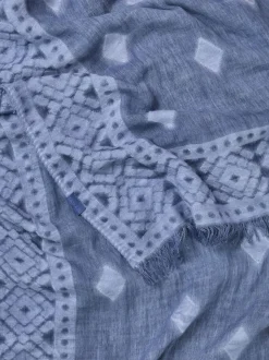 FatFace Blue Jaquard Scarf