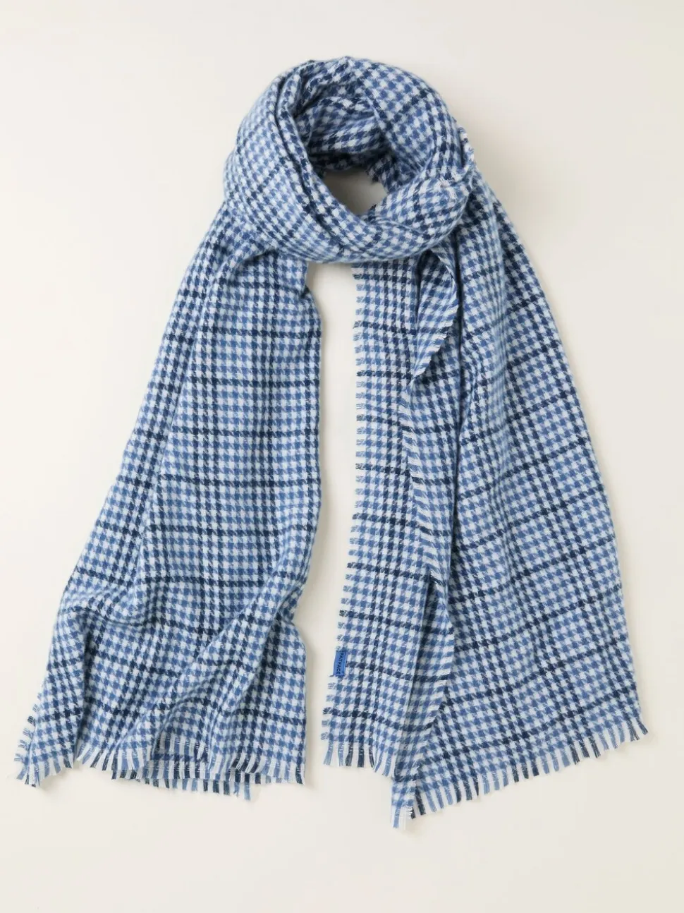 FatFace Blue Tweed Scarf