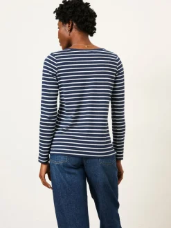 FatFace Breton Navy T Shirt