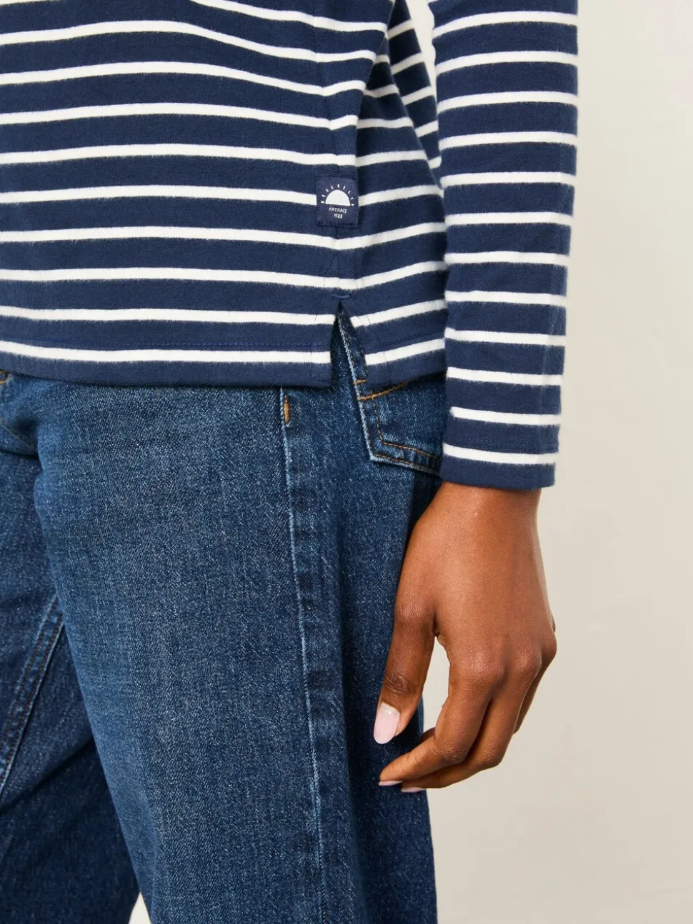 FatFace Breton Navy T Shirt