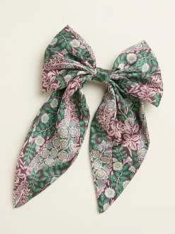 FatFace Burgundy Red Japanese Rose Hair Bow