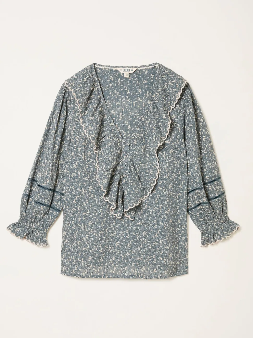 FatFace Carly Blue Ditsy Blouse
