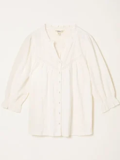 FatFace Claire Ivory Broderie Top