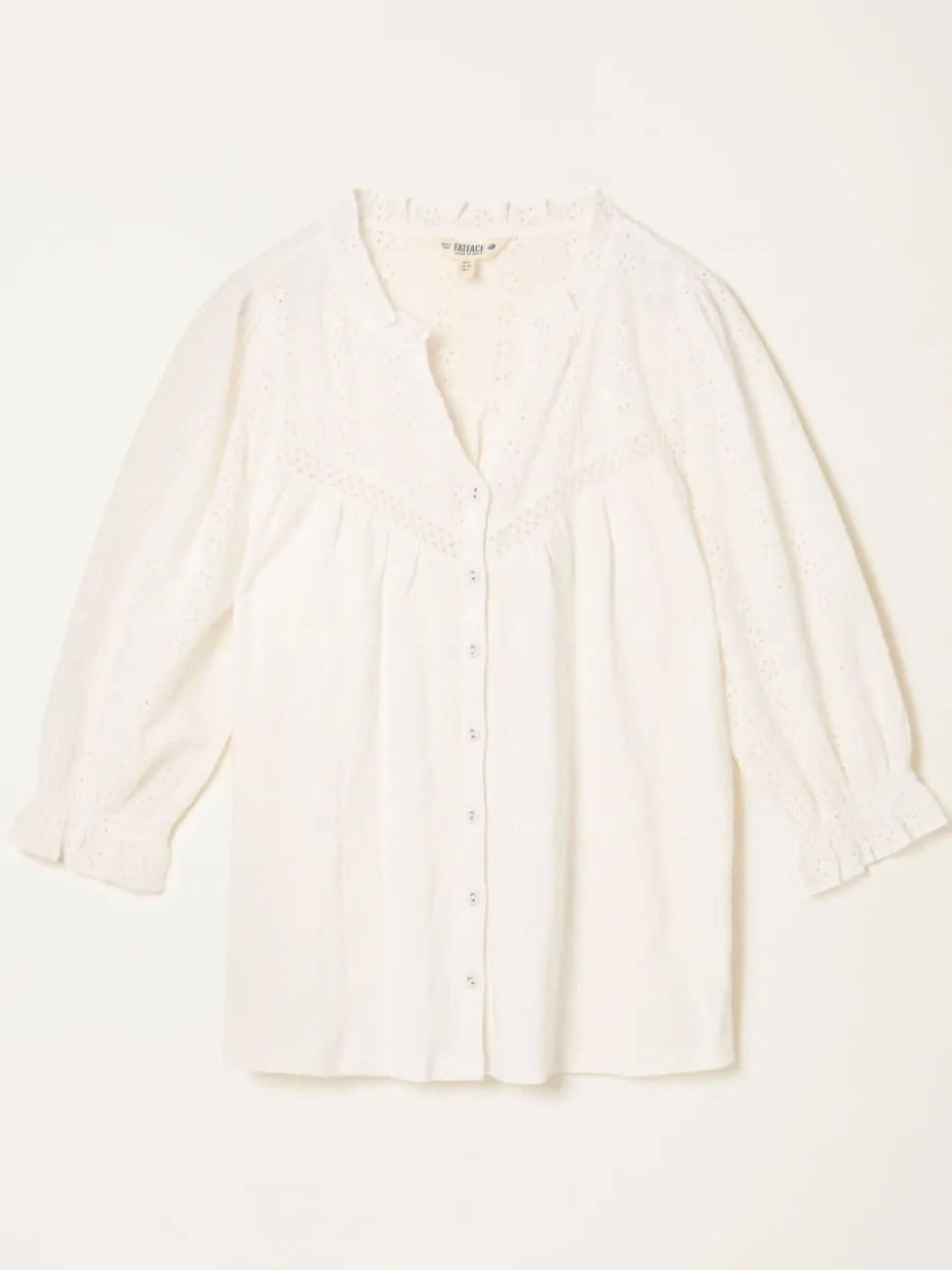 FatFace Claire Ivory Broderie Top