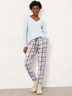 FatFace Cora Blue Check Pyjama Bottom