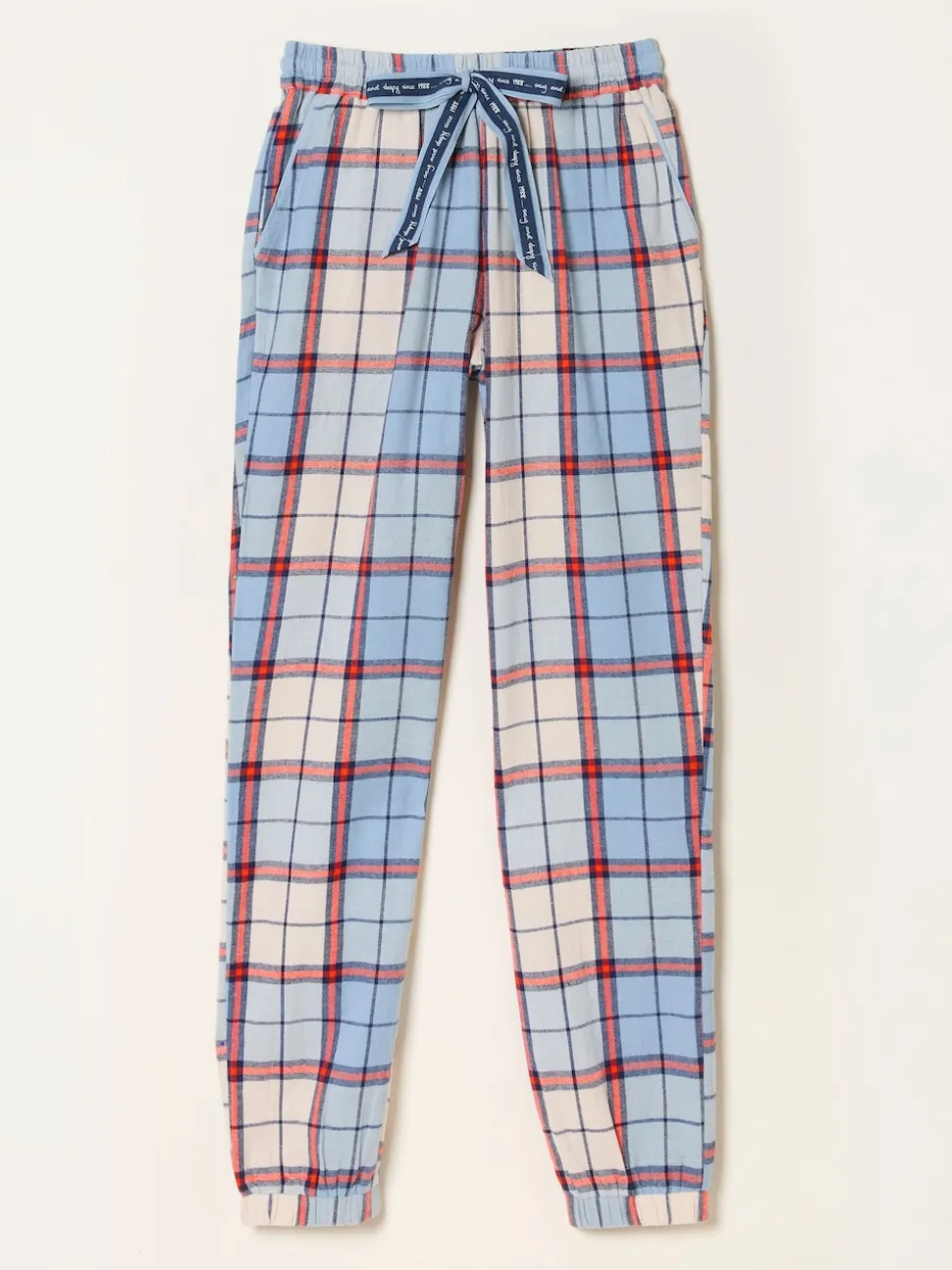 FatFace Cora Blue Check Pyjama Bottom