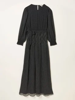 FatFace Darcy Black Pin Spot Darcy Midi Dress