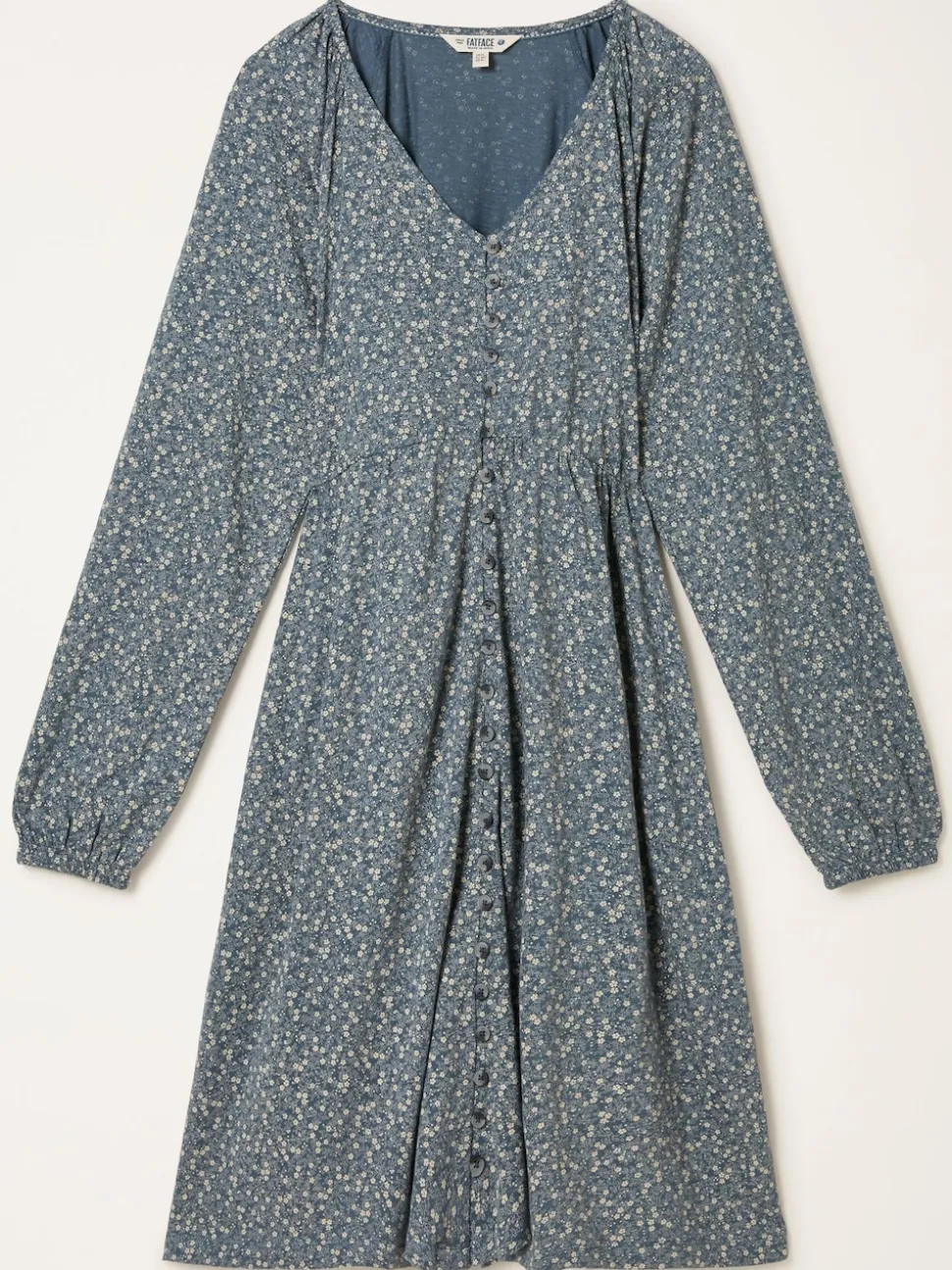 FatFace Em Blue Ditsy Jersey Dress
