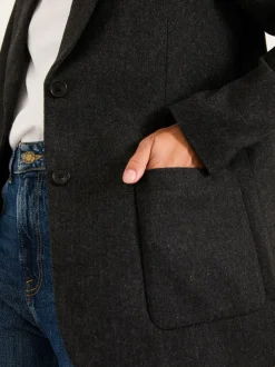 FatFace Etta Charcoal Grey Blazer
