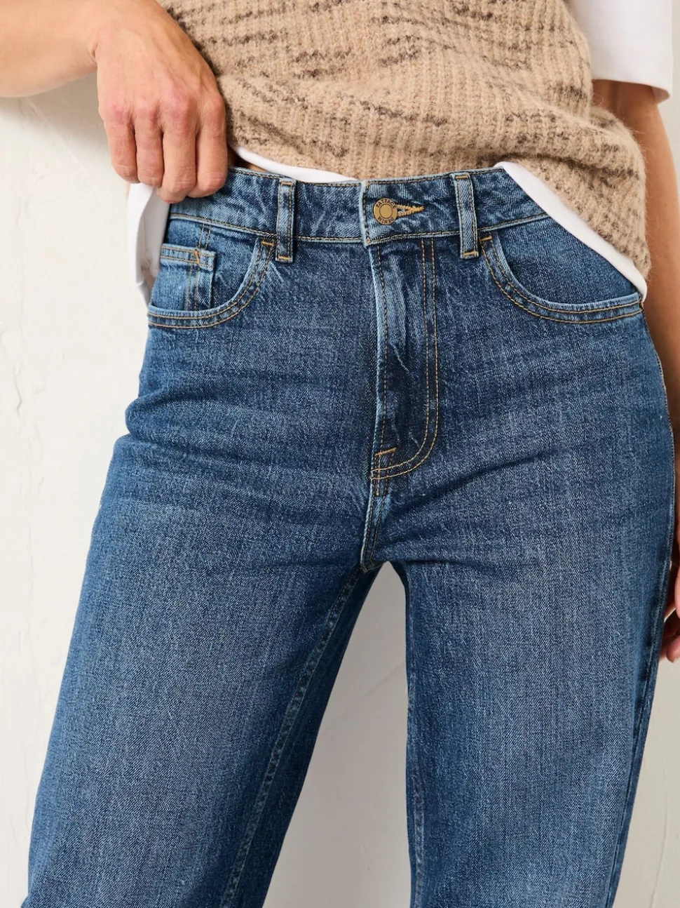 FatFace Filby Blue Denim Relaxed Straight Jeans